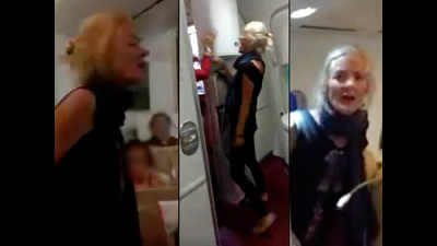 On cam: Unruly foreign passenger abuses AI flight attendants after being denied another glass of wine