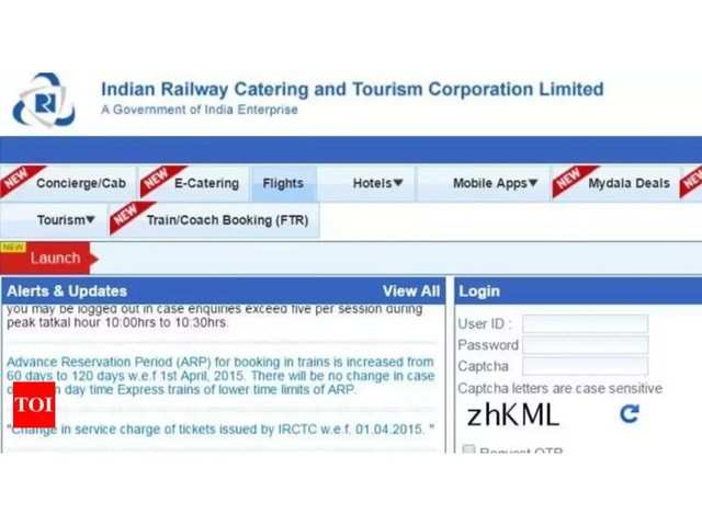 Train Reservation Chart List Online