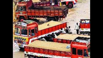 Drivers flee with seized sand trucks
