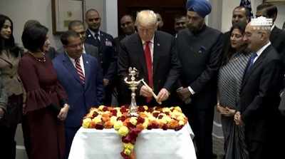 Donald Trump lights Diwali 'Diya' in White House