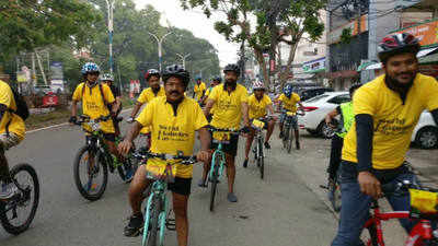 Diabetic awareness cycle ride in Kochi