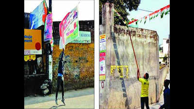 DMC starts drive to remove illegal posters; Dehradun