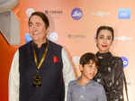 Randhir Kapoor, Kiaan Raj Kapoor and Karisma Kapoor