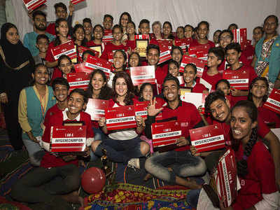 Twinkle Khanna kicks off awareness program in Mumbai slums