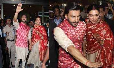 Newlywed Deepika Padukone, Ranveer Singh return to Mumbai, receive rousing welcome at airport