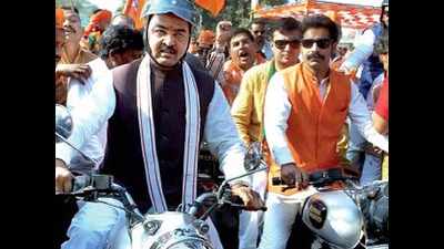 Yogi Adityanath, ministers attend BJP bike rallies, reel off achievements