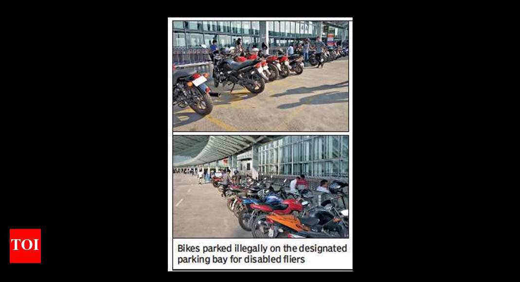 Kolkata Airport Illegal airport parking takes over bay for disabled