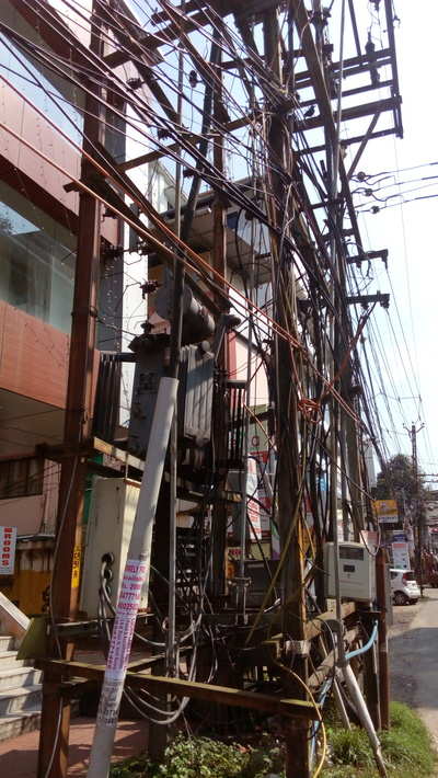 electricity cables falling