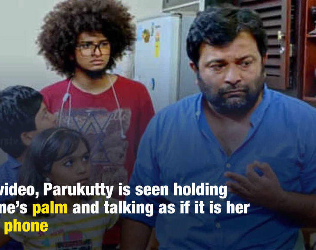 
Uppum Mulakum's Parukutty looks too cute in this video
