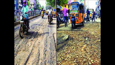 Most roads remain damaged in Madurai despite good weather