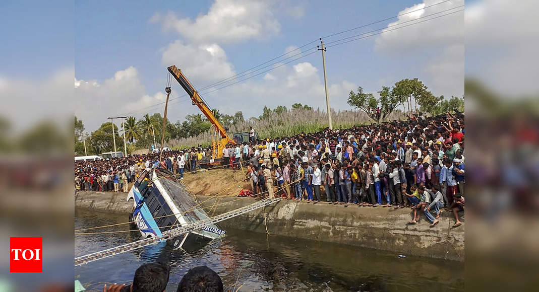 30-odd students escaped death as bus was early | Mysuru News - Times of ...