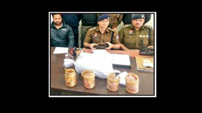 1.5 kilograms heroin in peanut butter jars, Nigerian held