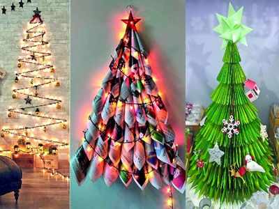 DIY project: easy to make Christmas trees at home