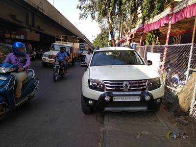 Vehicle on Footpath