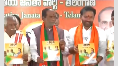 BJP releases manifesto in Telangana ahead of polls
