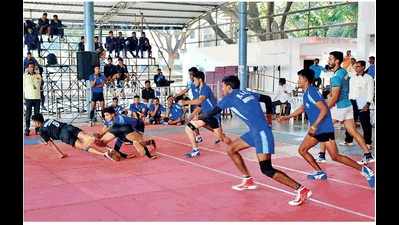 Students fight it out on Kabaddi ground