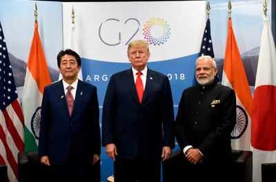 In first-ever trilateral summit, India-Japan-US focus on ‘inclusive' Indo-Pacific