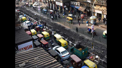 Chandni Chowk traders protest against revamp work