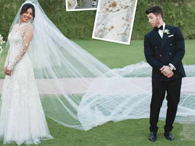 Nick Jonas looks perplexed by his wife Priyanka Chopra's 75-foot long veil