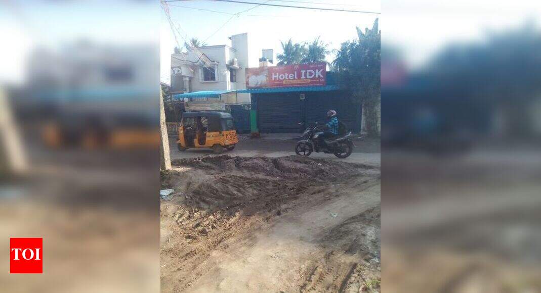 Poorly Executed road work - Times of India
