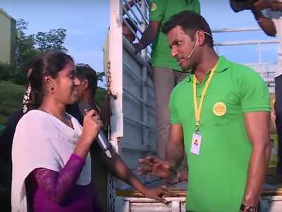 Naam Oruvar: Host Vishal works in a theatre canteen for Gaja cyclone relief