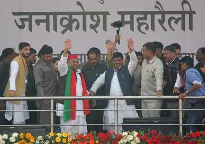 Shivpal Yadav's show of strength gets a Mulayam boost