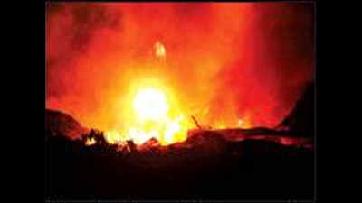 Fire in scrapyard near Gandhi market