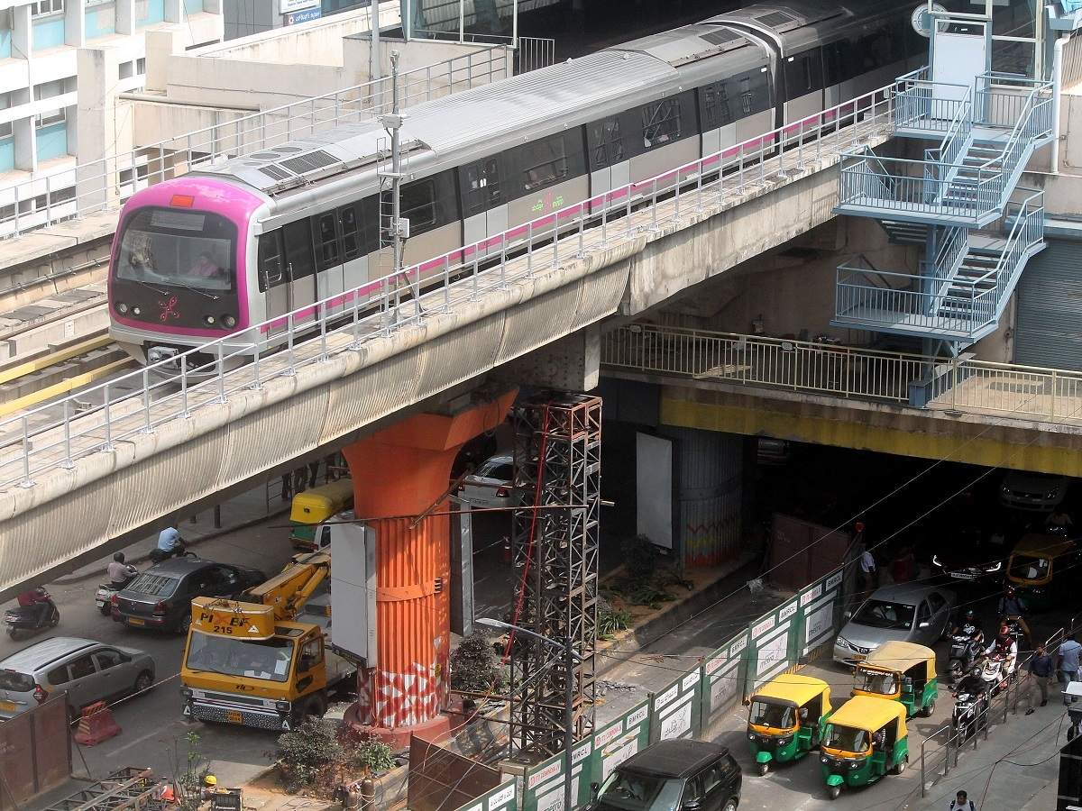 Bangalore Metro Bmrcl Denies Twisted Mg Road Metro Pillar Rumours Bengaluru News Times Of India