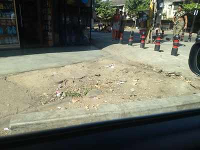 Incomplete Smart City Footpath at Aundh