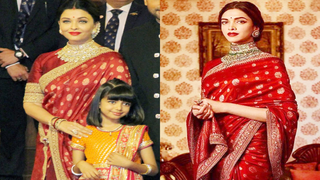 Aishwarya rai red shop saree ambani wedding