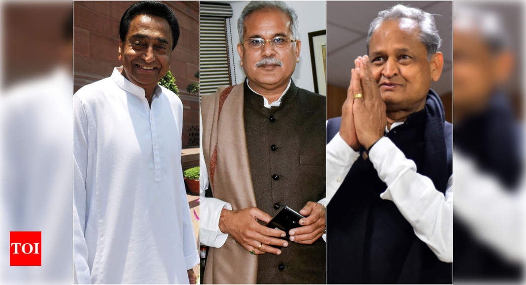 Swearing In Of Madhya Pradesh Rajasthan And Chhattisgarh Chief