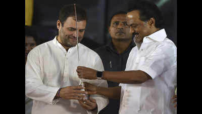 M K Stalin’s dramatic pitch for Rahul Gandhi ruffles opposition feathers