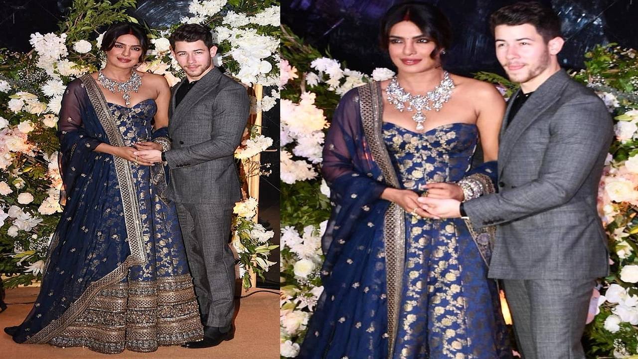 Priyanka Chopra and Nick Jonas get cosy at wedding reception in Mumbai. 15  photos