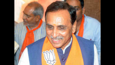 Congress rejoicing as if a male child is born after ages: Gujarat CM Vijay Rupani