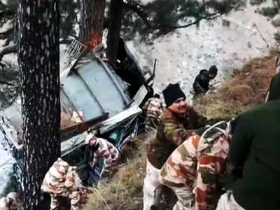 1 jawan killed, 34 injured as bus falls into gorge in Jammu and Kashmir
