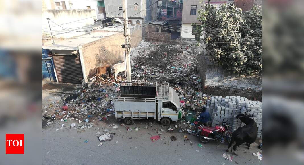 Empty plot converted into garbage dump Times of India