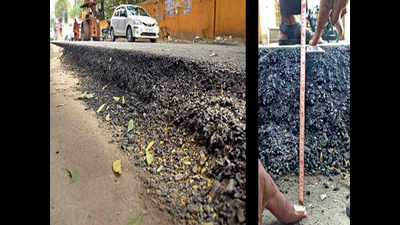Residents in shock as Villivakkam road raised by 6.5 inches overnight