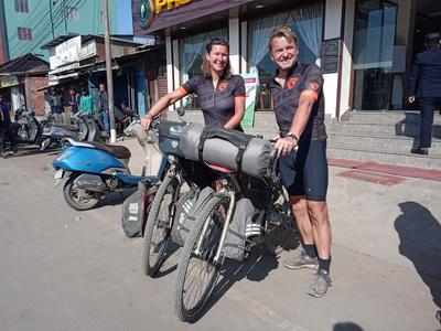 Dutch couple touring the world on bike