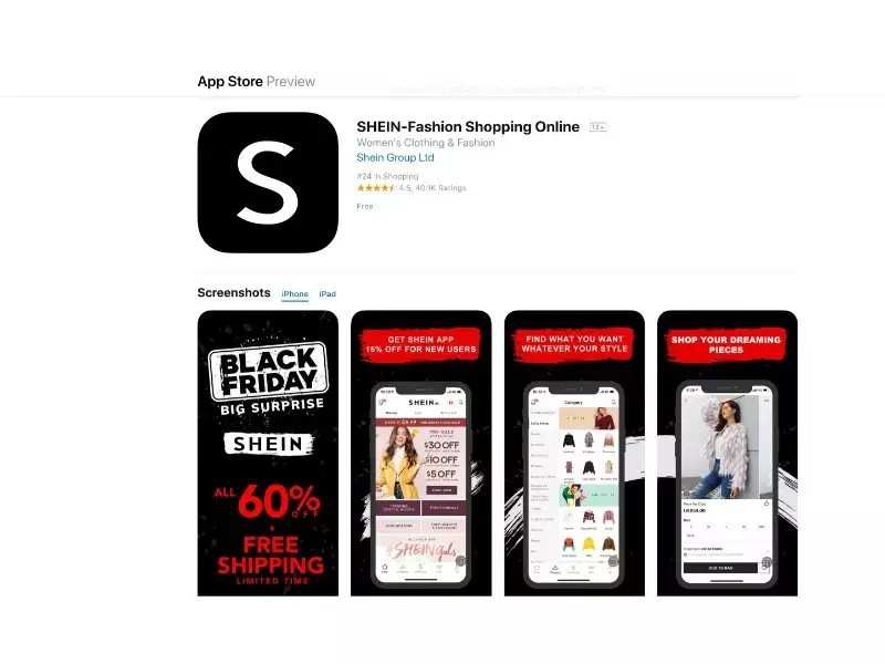 shein and other websites