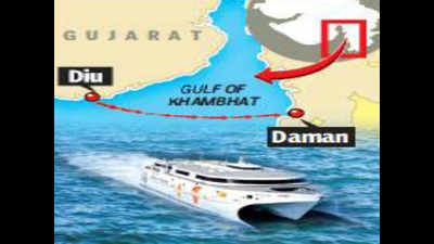 From Diu, hop on to a catamaran for Daman