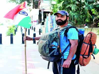 Meet the man who is on a mission on foot to stop child begging