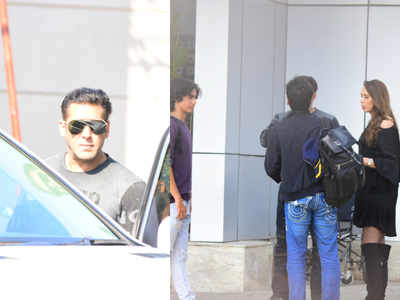 Photos: Salman Khan, Iulia Vantur and Arhaan Khan papped at the Mumbai airport as they returned from Goa