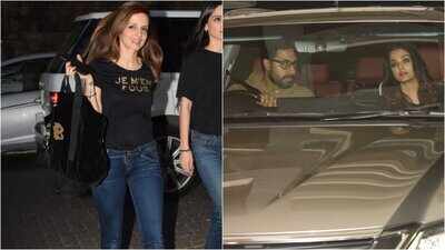 Sussanne Khan, Abhishek Bachchan and Aishwarya Rai Bachchan spotted at Sonali Bendre's house