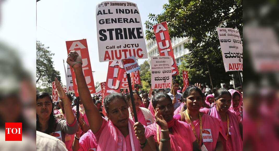 Trade unions strike evokes mixed response on Day 1, complete bandh in