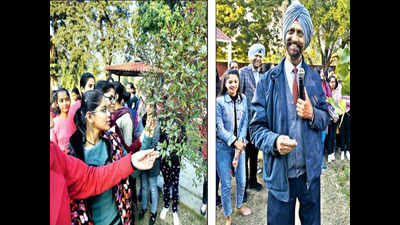 Students, teachers of Sector 42 girls’ college learn about trees
