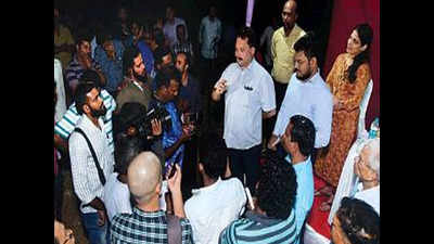 Power minister Nilesh Cabral switches on underground cabling project, Ribandar goes dark