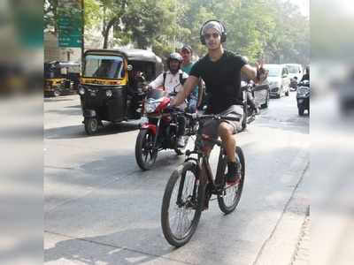 Ishaan Khatter has a perfect response after being trolled for riding a bike with headphones on