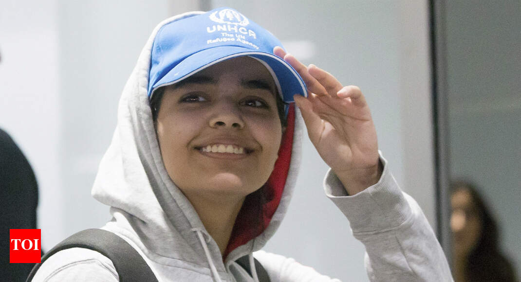 'Brave new Canadian:' Runaway Saudi woman arrives in country - Times of India