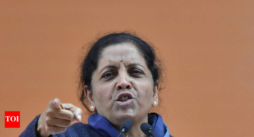 Congress seeking Pakistan help to oust Modi government: Nirmala Sitharaman - Times of India