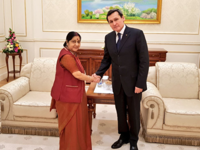 Swaraj meets Turkmenistan counterpart; discusses enhancing bilateral cooperation